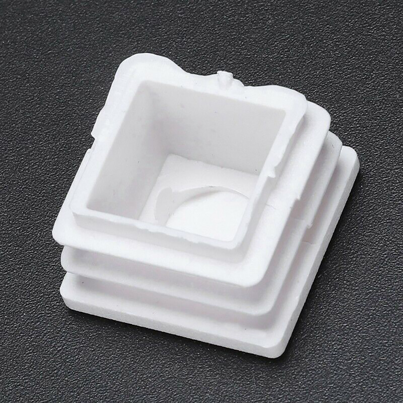 White – Square Plastic End Caps Blanking Plugs Tube Pipe Box Section Inserts