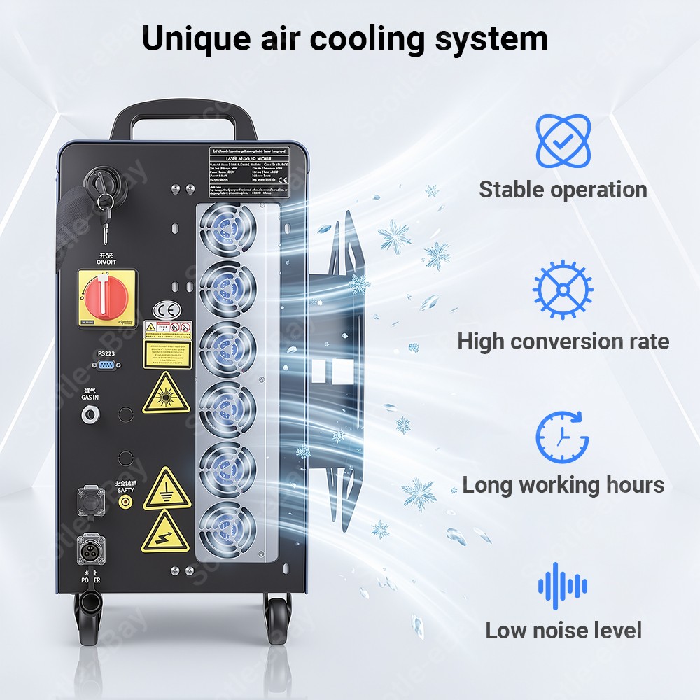 Portable Air Cooled 2000W Fiber Laser Cleaning Machine Rust Paint Oil Removal AU
