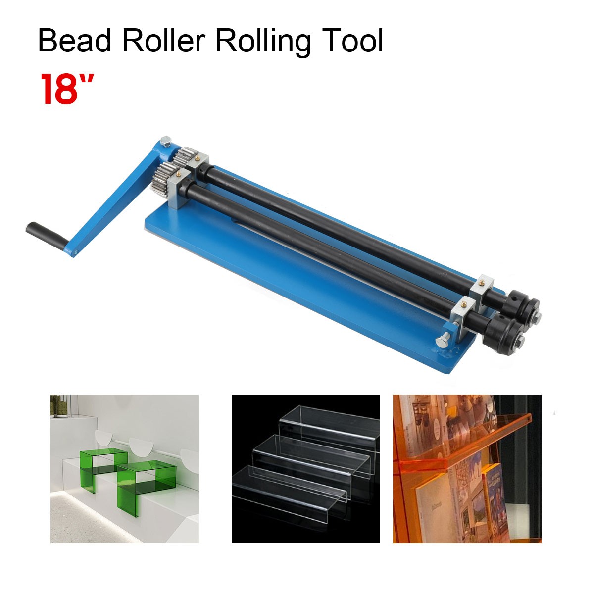 18′ Sheet Metal Bead Roller Machine w/6 Sets Dies Manual Heavy Duty Flaring Tool
