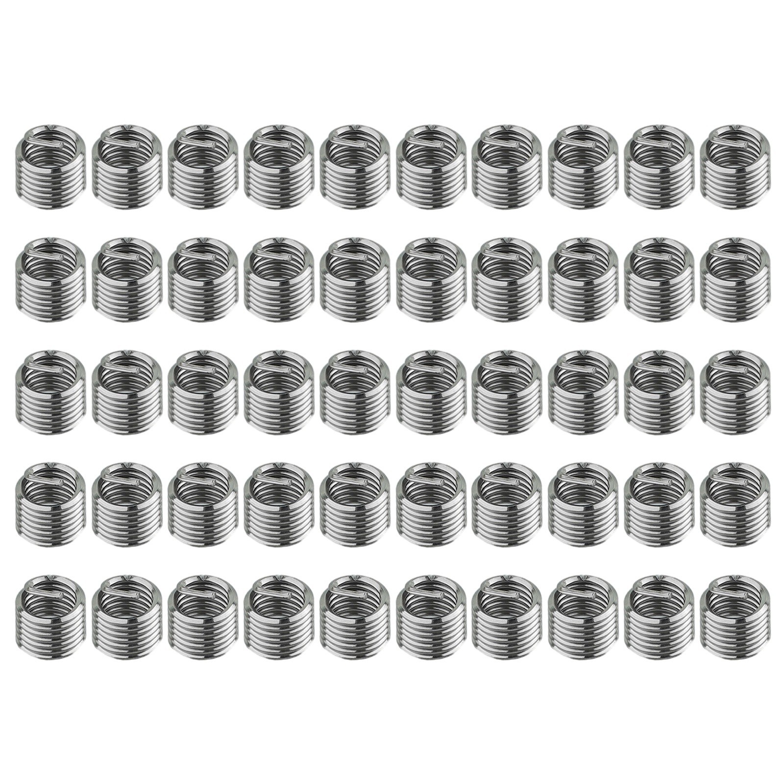 50pc 304 Stainless Steel M6 X 1.0 1.5D Insert Length Helicoil Wire Thread Insert