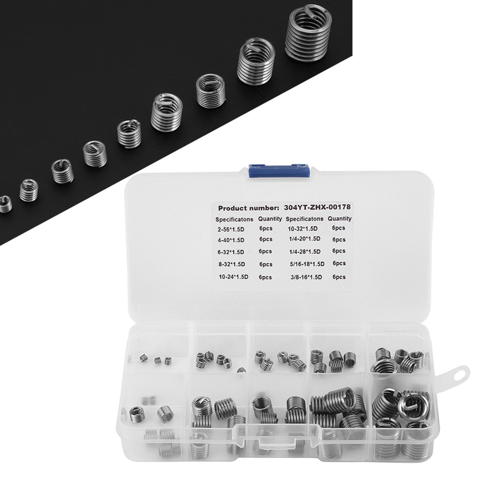 Wear-Resistance Wire Screw Sleeve Thread Repair Kit Anti-Loose Stainless Steel