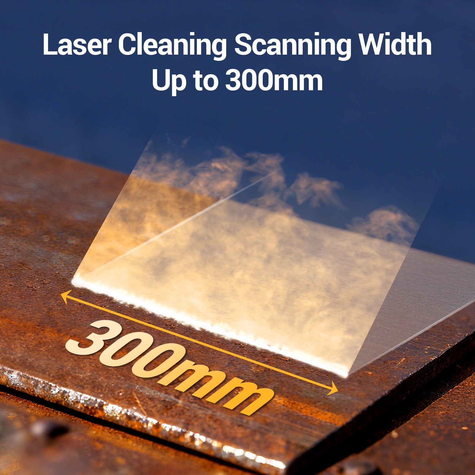 US STOCK 1500W Laser Cleaning Machine Rust Remover Oil Paint Removal 300MM