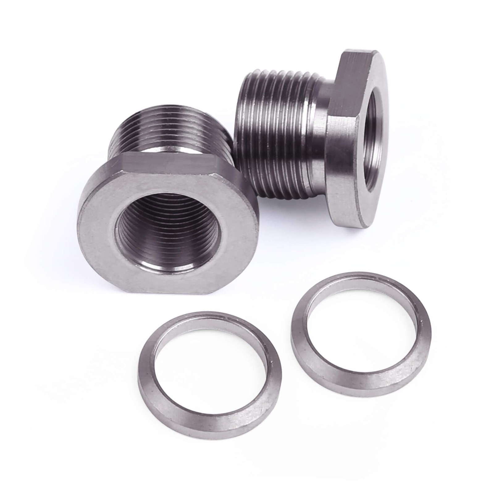 2 PCS Thread Protector Adapters 1/2×28 ID To 5/8×24 OD Stainless Steel