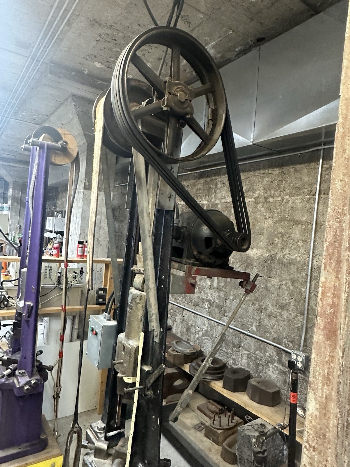 Antique Rare Foot Drop Hammer Press 1890 Mossberg Foundry in Providence, RI