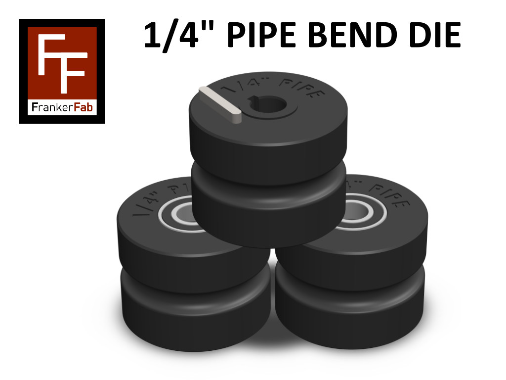 TR60 Tube Roller Dies, 1/4″ Round Pipe (0.54″ OD) for TR-60 Bender, Full Set