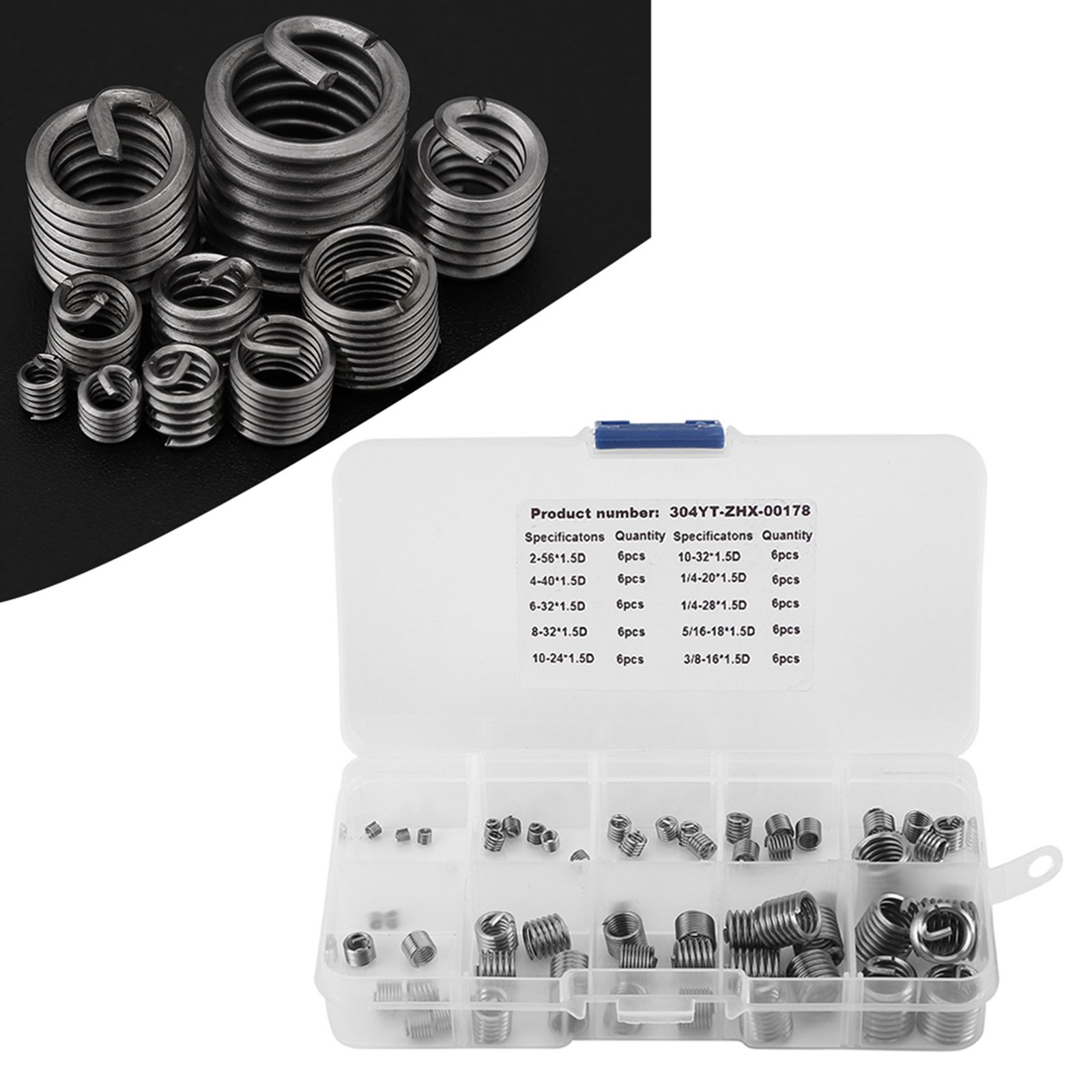 Wear-Resistance Wire Screw Sleeve Thread Repair Kit Anti-Loose Stainless Steel
