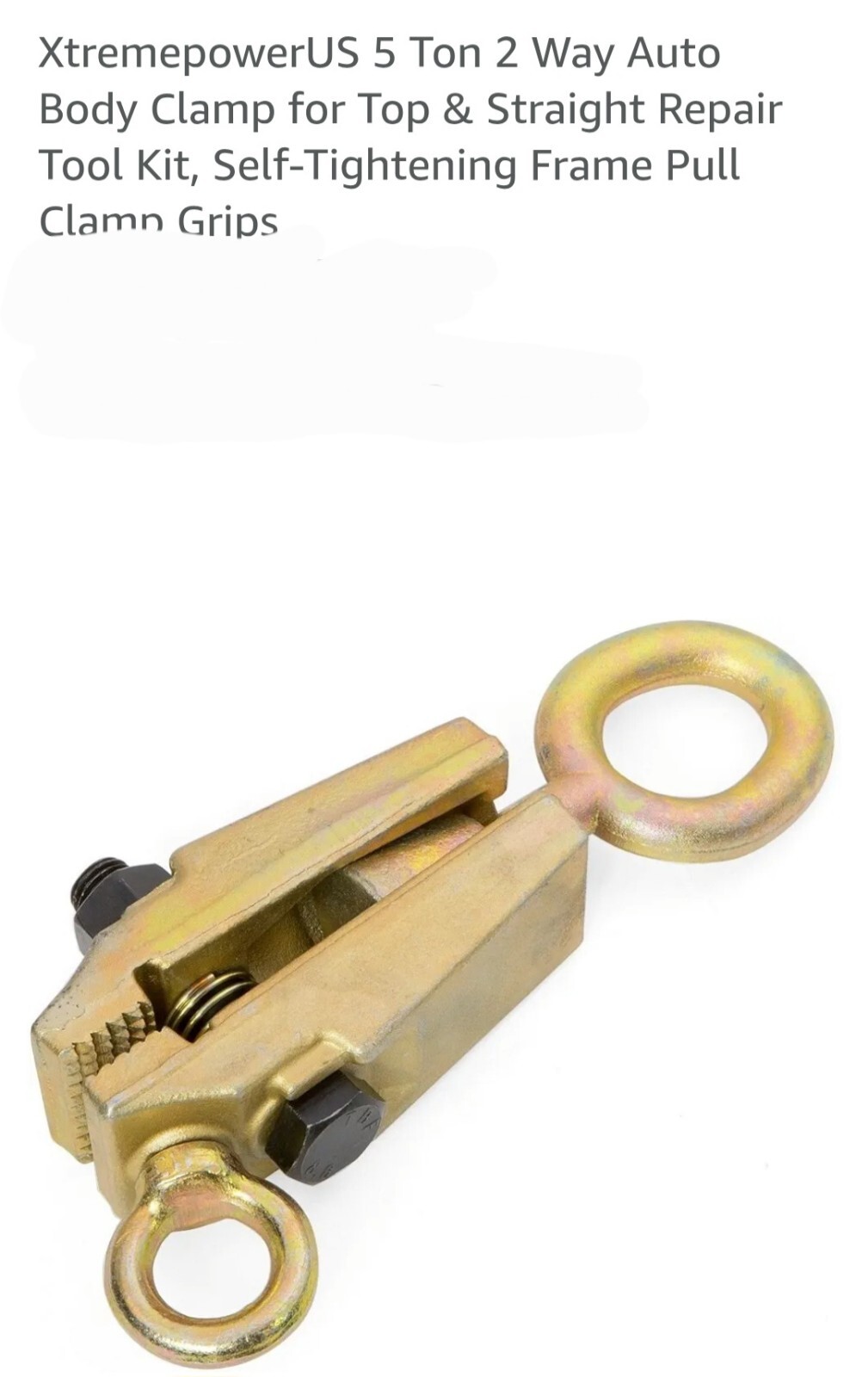5 Ton Self-Tightening Grips Auto Body Repair Pull Clamp Tool 2-Way Frame Back