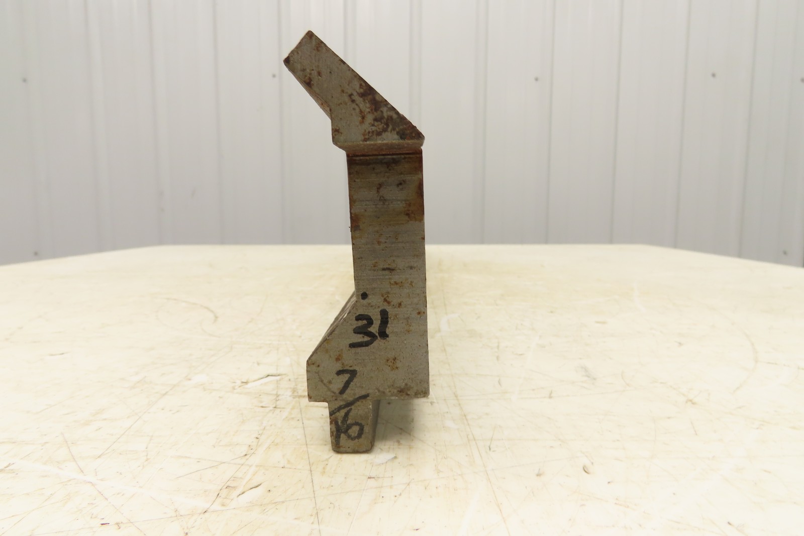 Press Brake Gooseneck Punch Die 31-1/2″ Long 90° V 3/8″ Finger 3-3/4″ H
