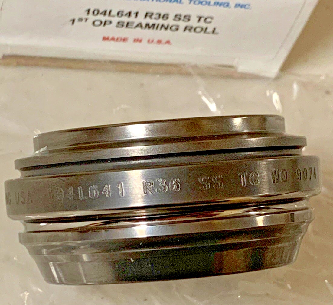 American International Tooling Inc. 104L641 R36 SS TC WO 9074 Seaming Roll