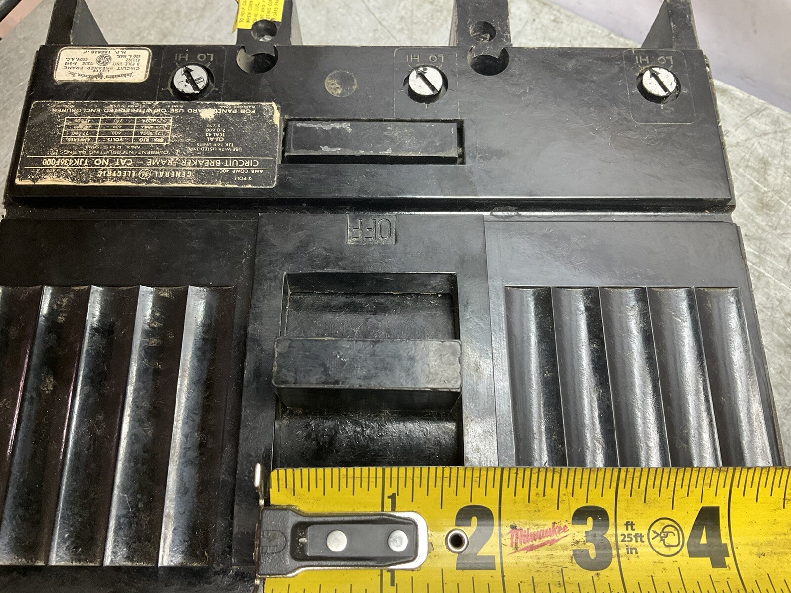 GE General Electric Circuit Breaker TJK 436 F000 175 Amp Trip Unit Multiples
