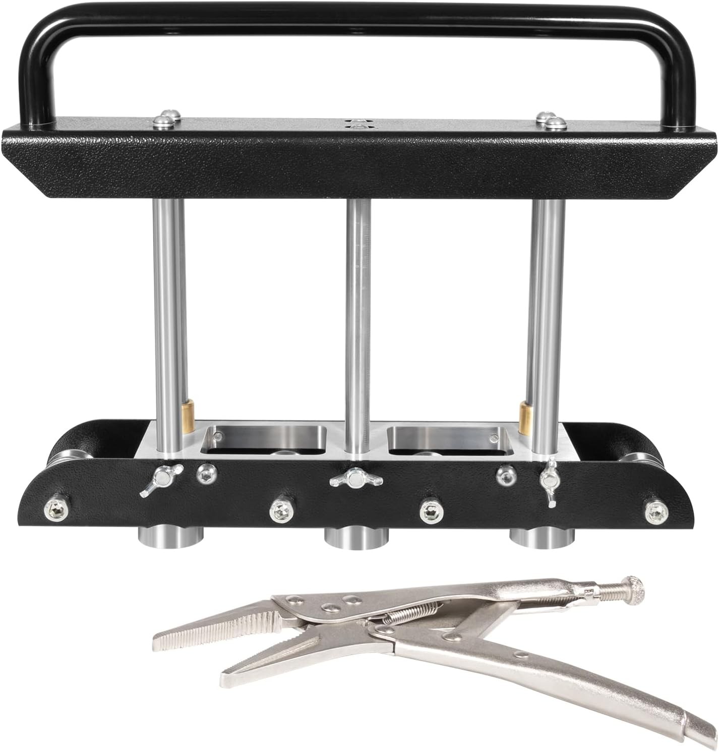ER3 Three-Station Sheet Metal Edge Roller Bender Kit, 0-90° Bending Angle, Black