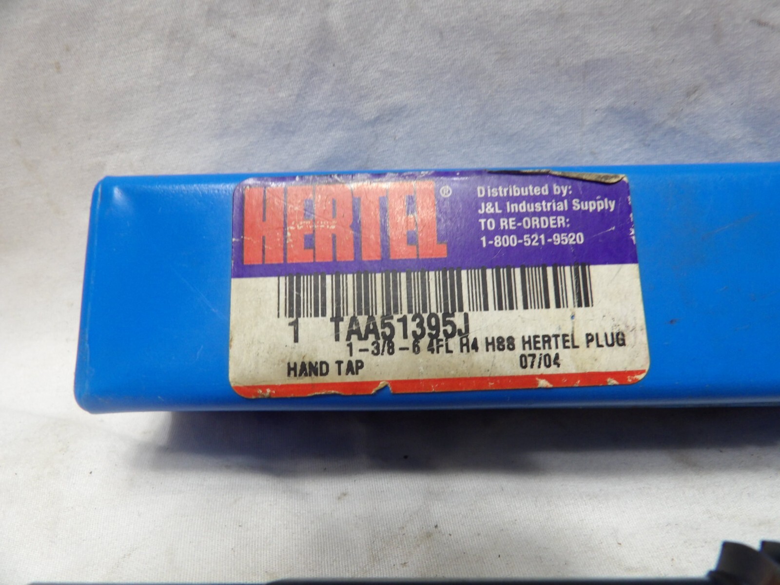Hertel 1-3/8″- 6 4FL H4 HSS Plug Hand Tap – Made in the USA