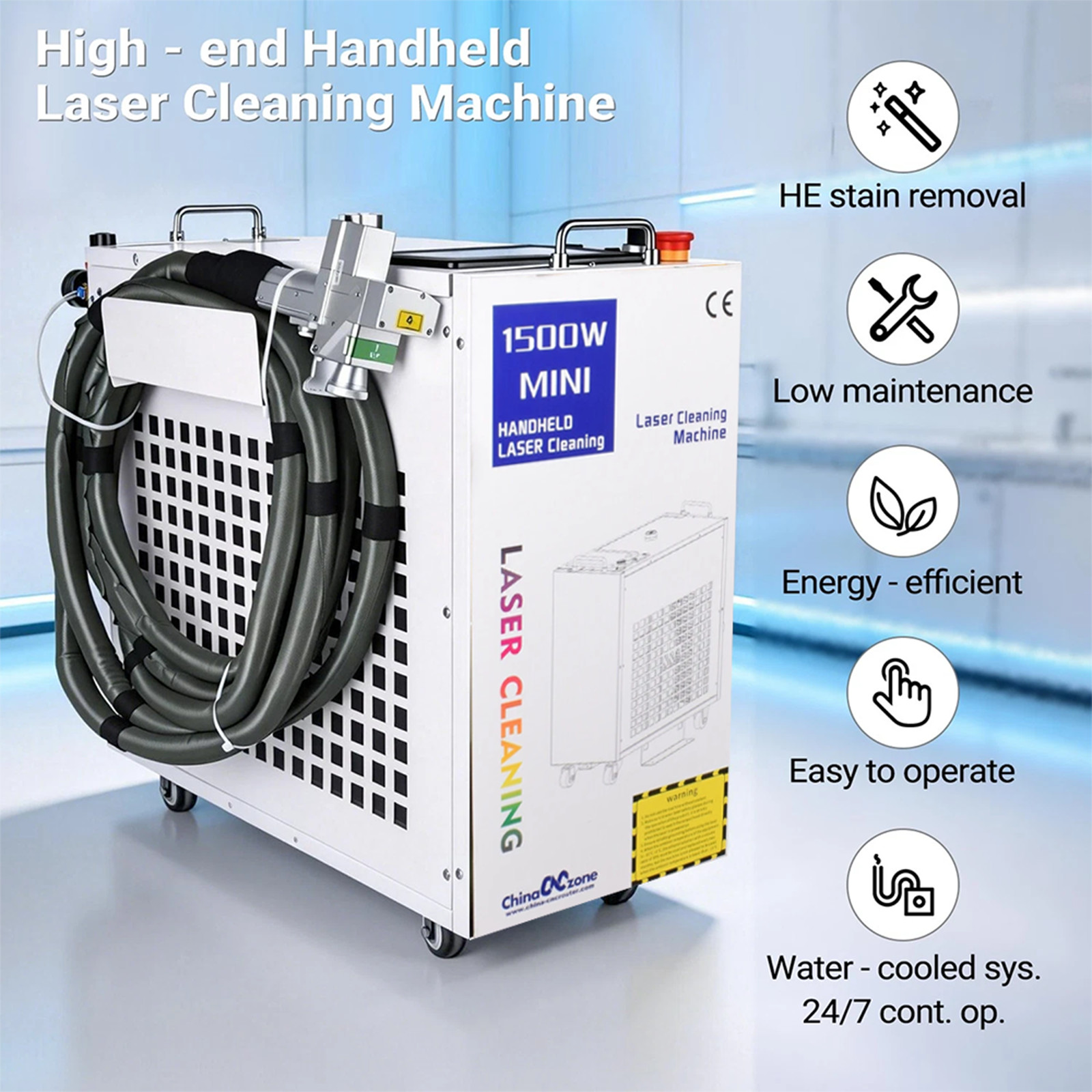 1500W Fiber Laser Cleaning Machine For Oil Rust Metal Paint Remover Cleaners AU