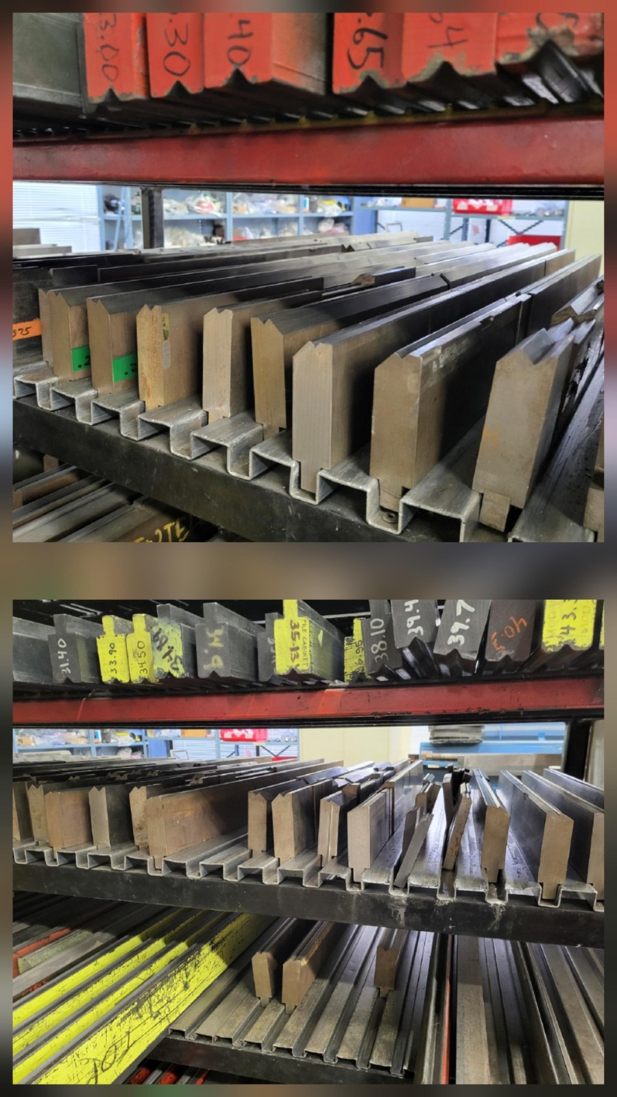 Heavy Duty Press Brake Tooling Rack and TONS of Offset Punches Dies and more!!!!