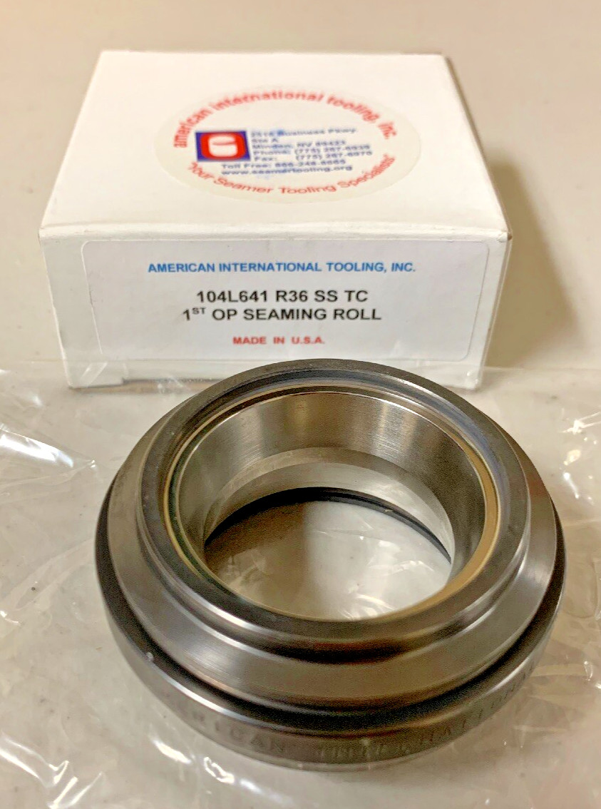 American International Tooling Inc. 104L641 R36 SS TC WO 9074 Seaming Roll