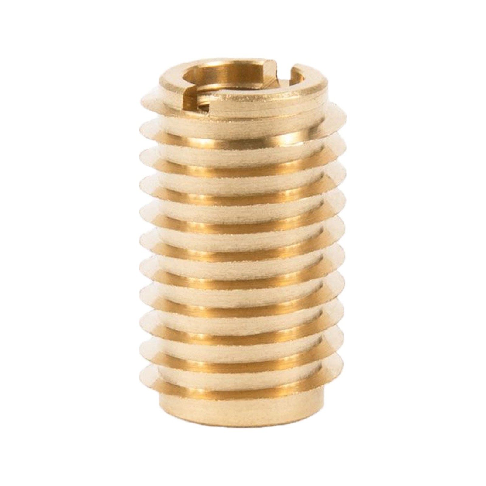 Brass Wood-Threaded Insert, 3/8-16, 1.00″ Length, Pack of 10