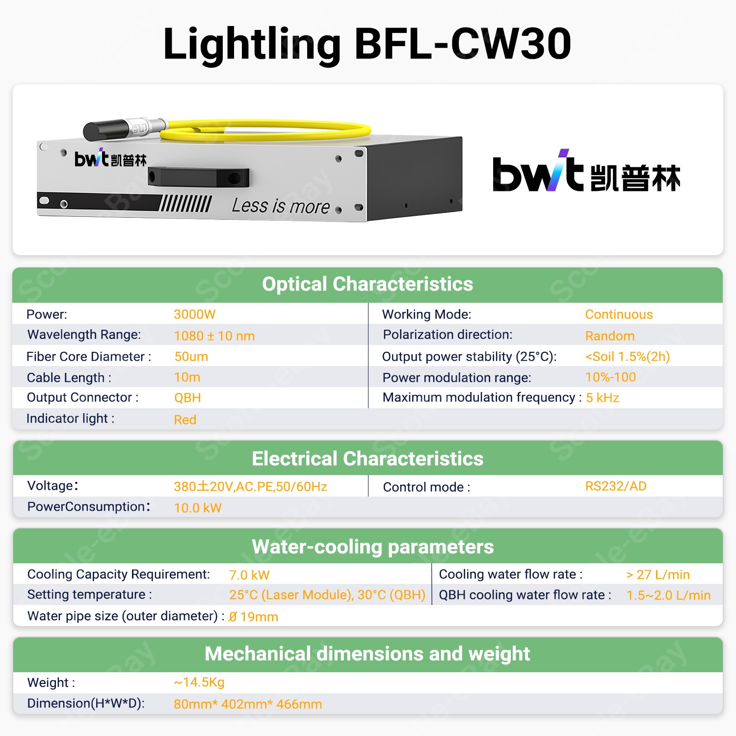 3000W 380V Fiber Laser Cleaning Machine 20M Cable Metal Rust Oil Paint Removal