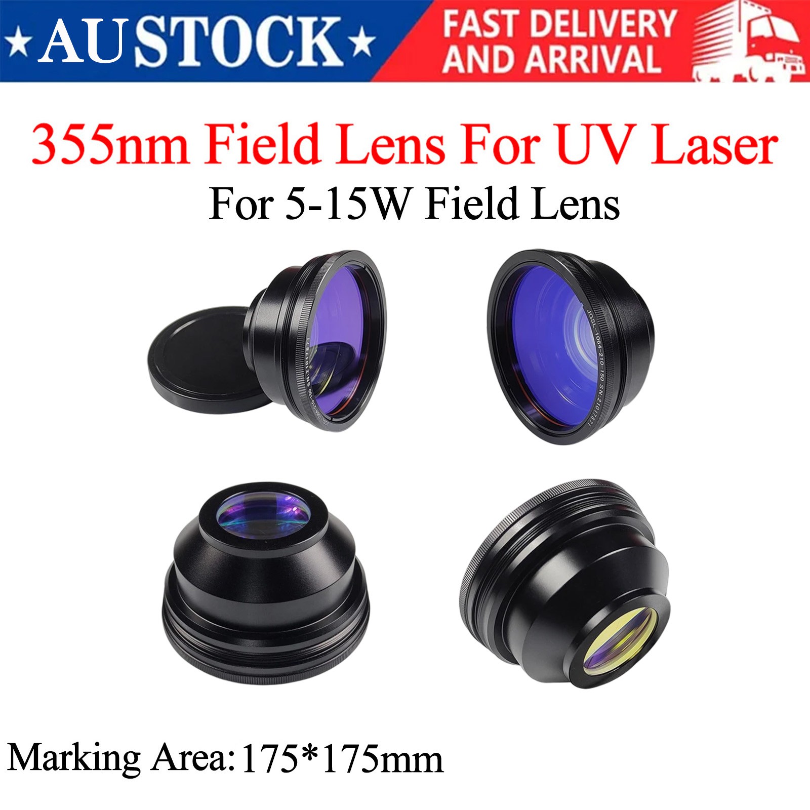 175mm For 5-15W 355nm UV Laser Marking Machine High Quality Field Lens Engraver