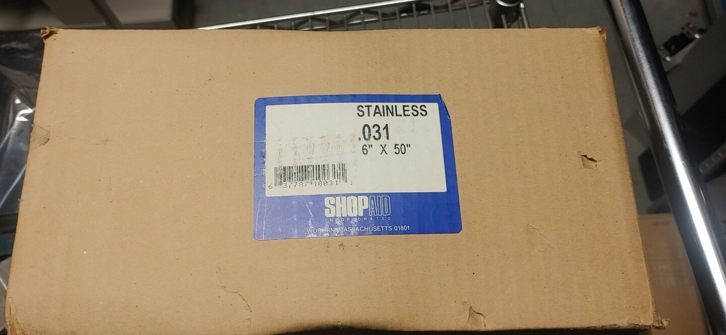 ShopAid 10031 .031″ 6″ x 50″ Stainless Steel Shim Stock Roll