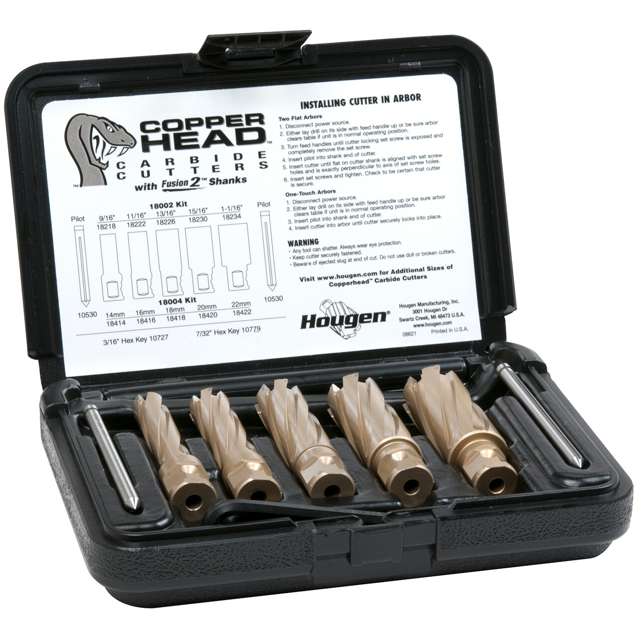 Hougen 18002 Copperhead™ Carbide Annular Cutter Kit – Fractional