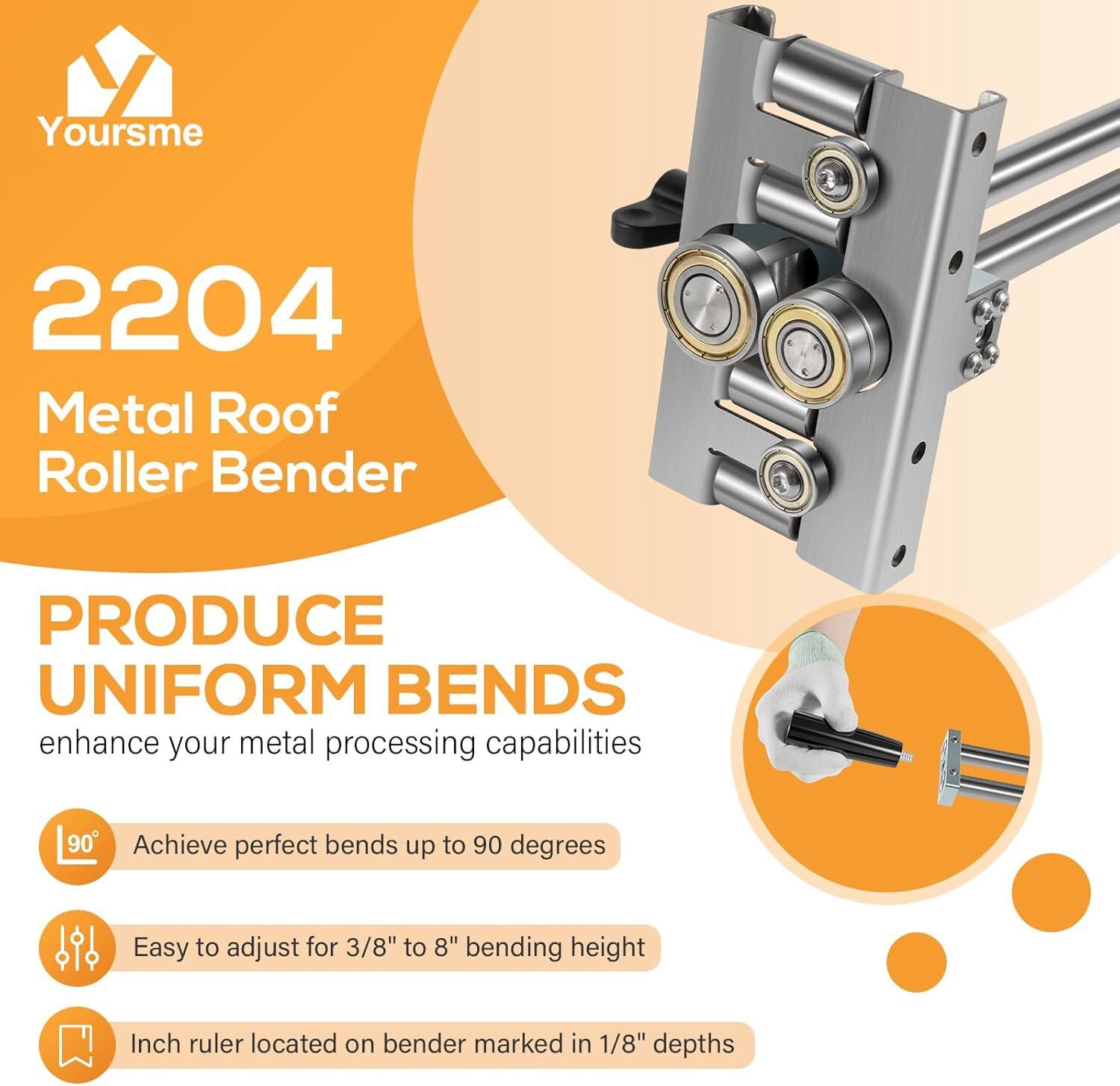 2204 Uni Bender, Professional Metal Bending Tool, Metal Roof Roller Bender