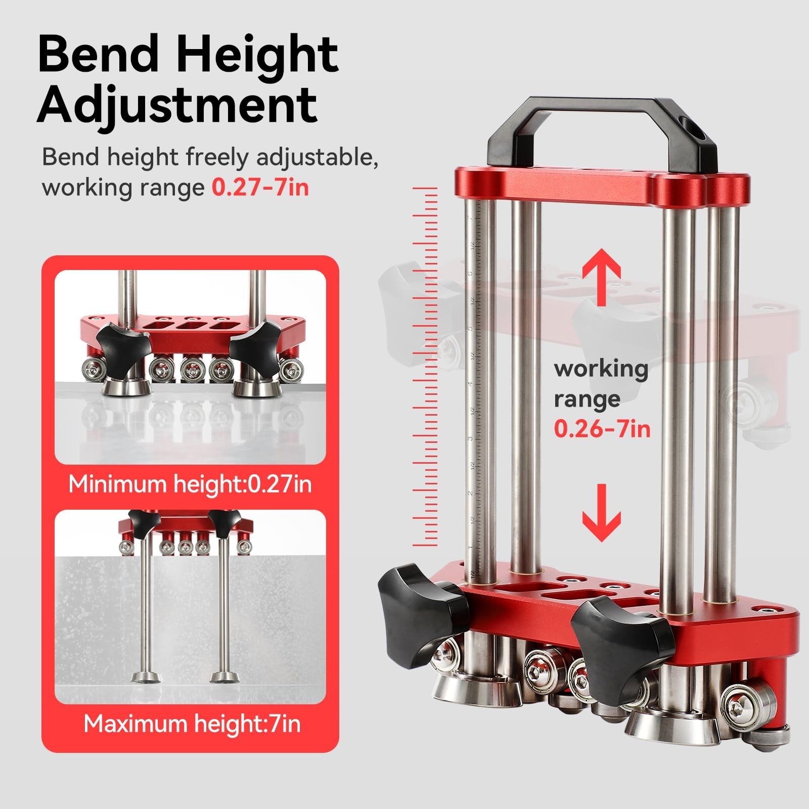 2 Station Sheet Metal Roller Bender Tool – 0-100° Bending Range, Portable Fabric