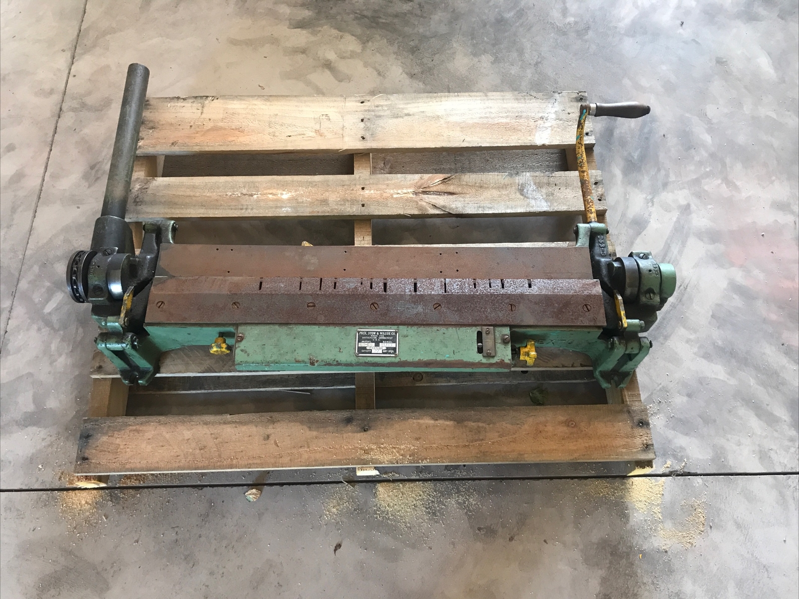 30” Peck Stow Wilcox Sheet Metal Bender 22 Gauge Capacity With Setting Gauge