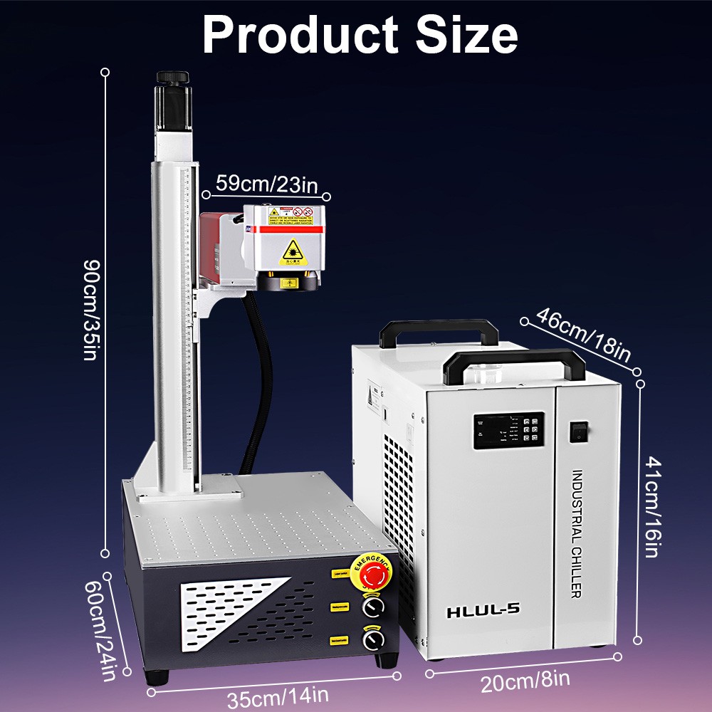 AU 5W UV Air Cooling Crystal 3D Inside Engraver Laser Marking Machine MotorizedZ