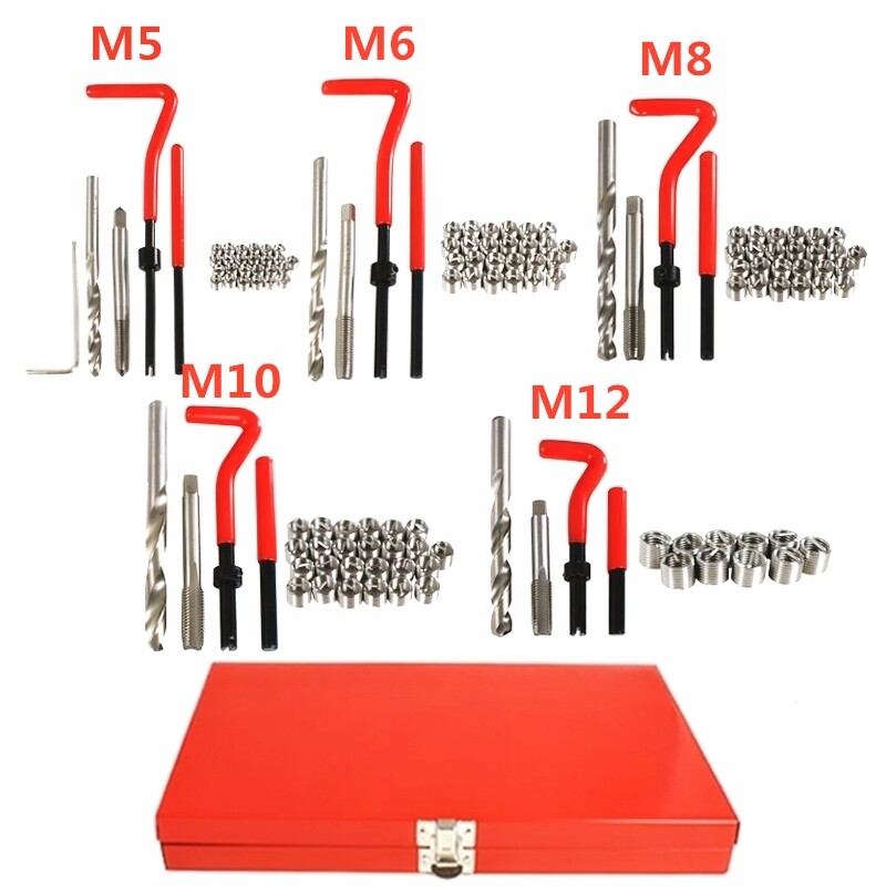 131Pcs/set M5 M6 M8 M10 M12 Engine Block Restoring Damaged Thread Repair Tool
