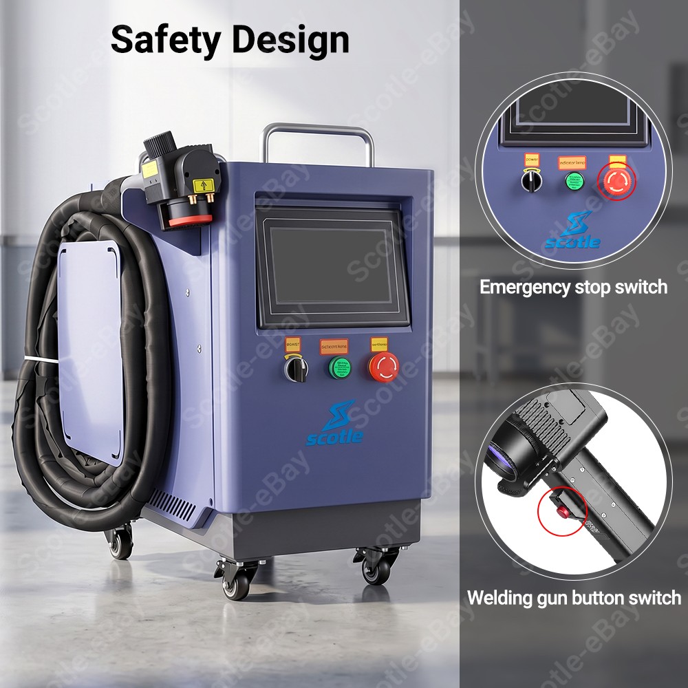 500W JPT Pulsed Laser Cleaning Machine Metal Wood Rust Stone Oil Paint Removal