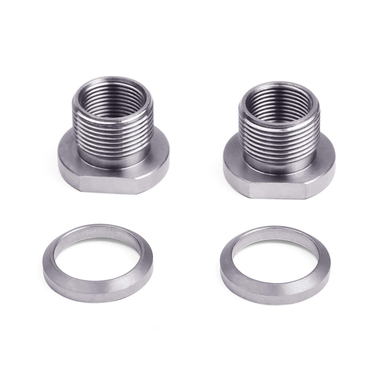 2 PCS Thread Protector Adapters 1/2×28 ID To 5/8×24 OD Stainless Steel
