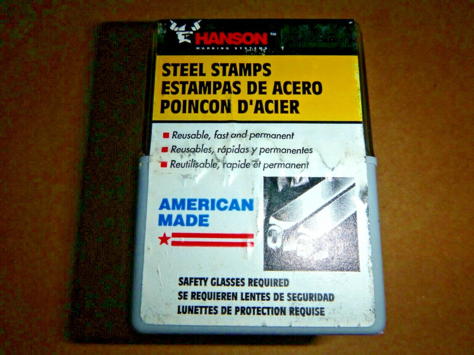 NEW Hanson Tools USA 21360 9-Piece Heavy Duty 1/8″ Numbers 0 – 9 Steel Stamp Set