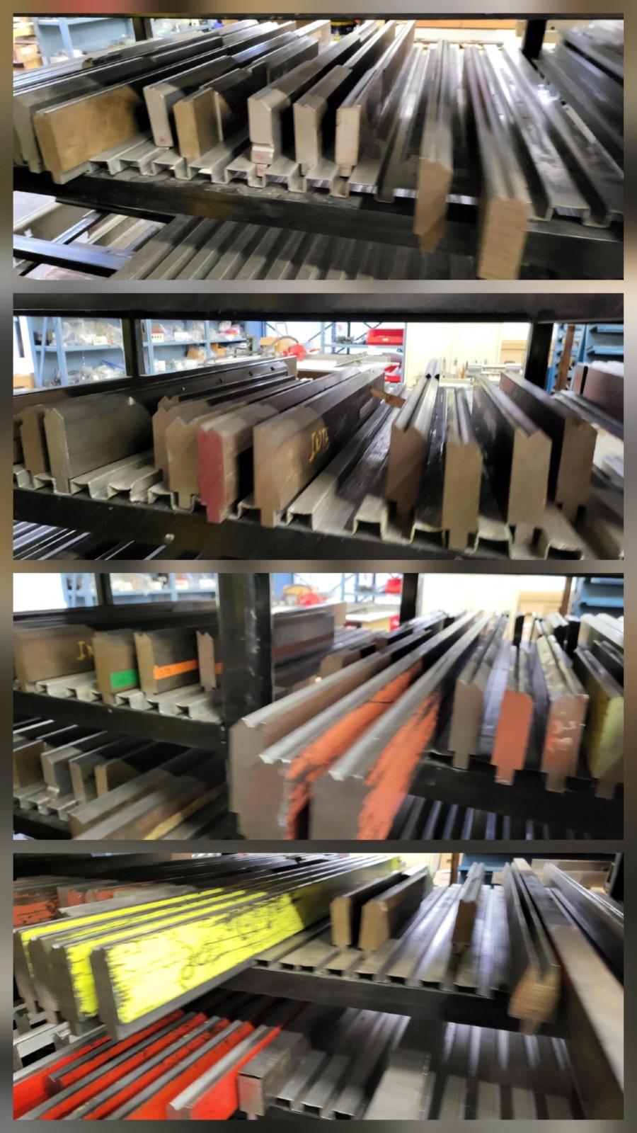 Heavy Duty Press Brake Tooling Rack and TONS of Offset Punches Dies and more!!!!