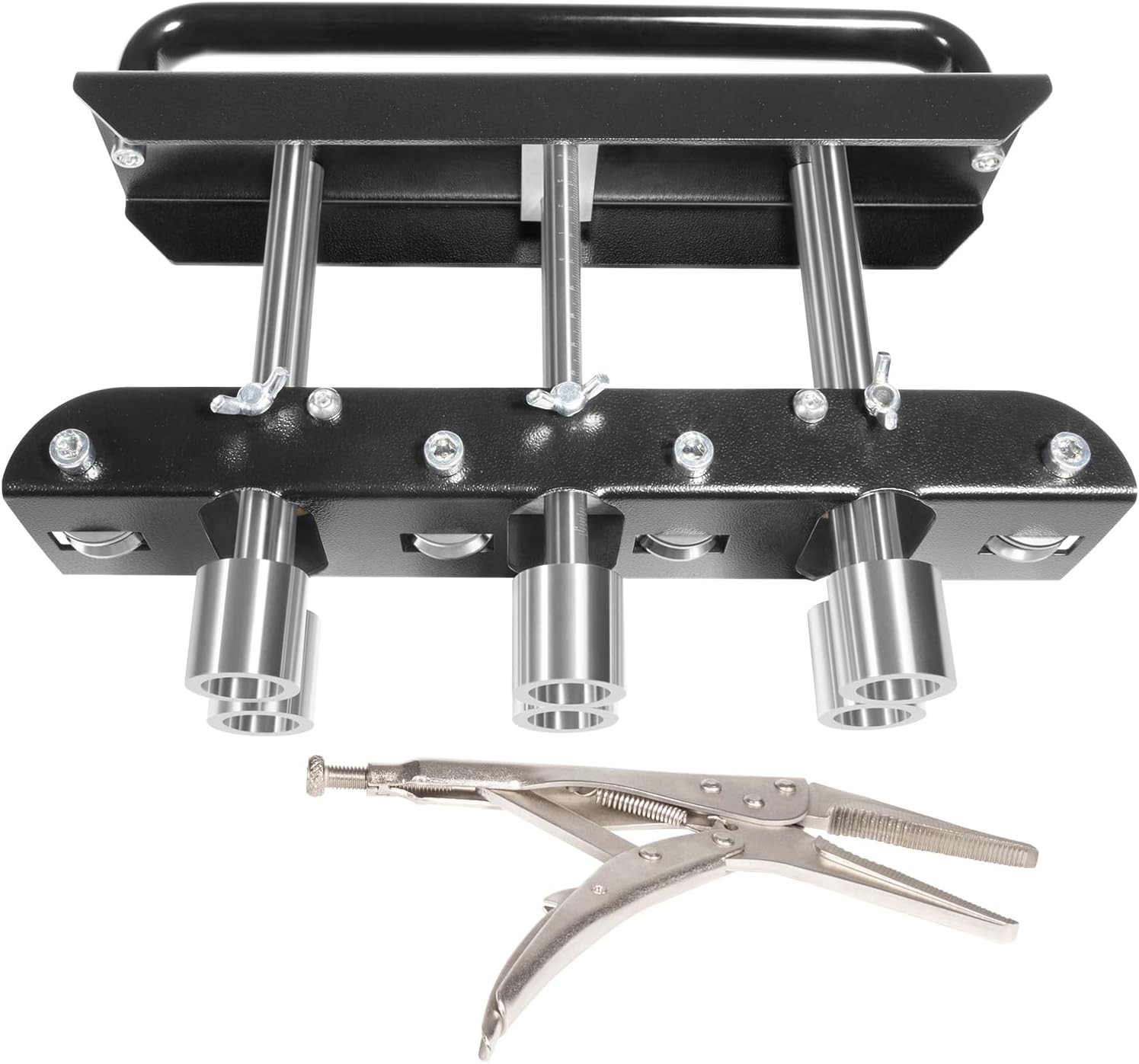 ER3 Three-Station Sheet Metal Edge Roller Bender Kit, 0-90° Bending Angle, Black