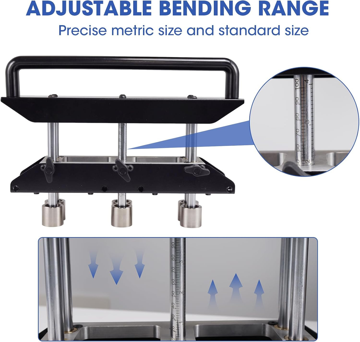 3-Station Edge Roller Bender, 0-90° Adjustable Sheet Metal Roofing Bending Tool,