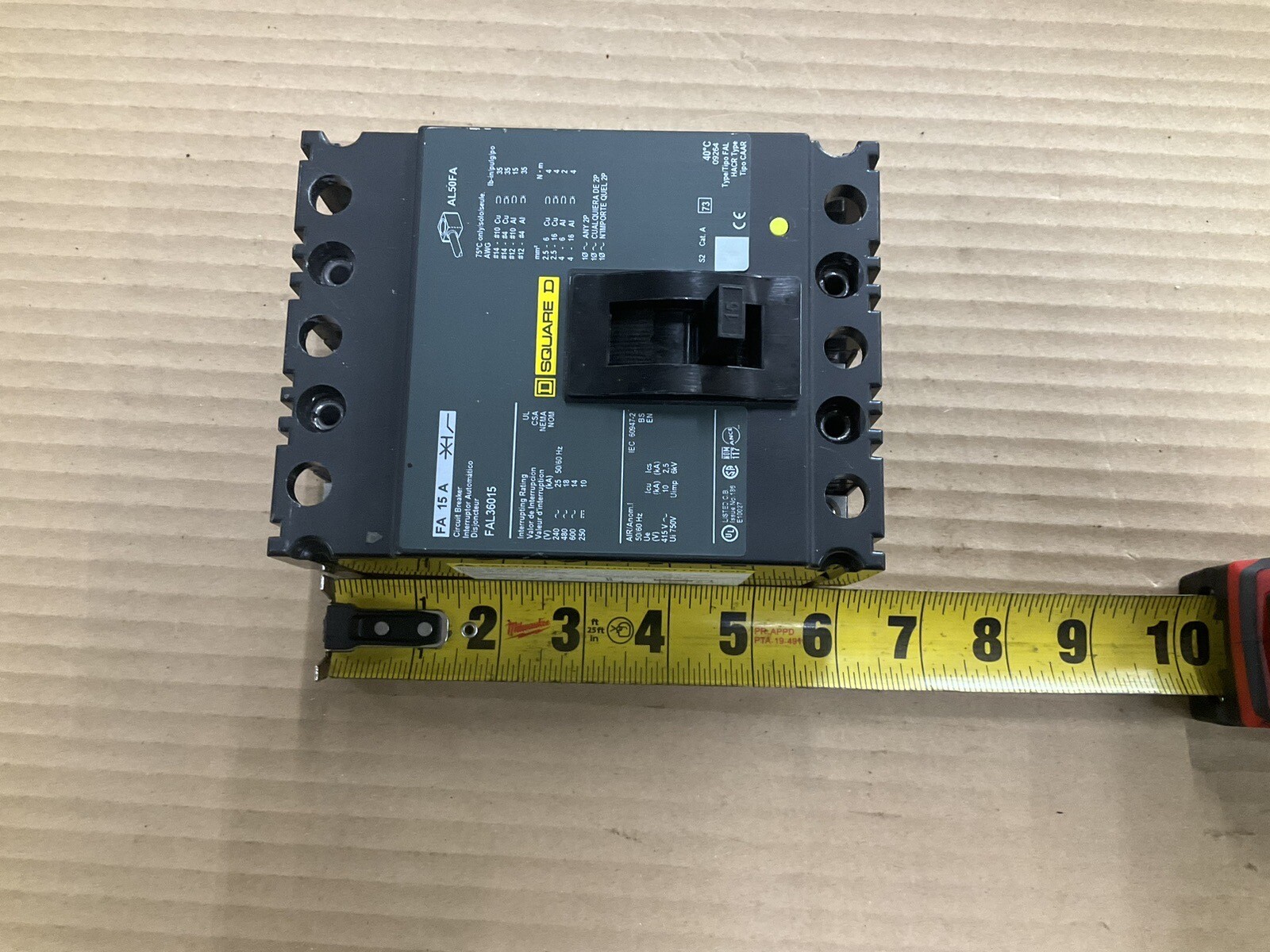 Square D Moved Case Circuit Breaker FAL 36015 FA15H Multiples Available
