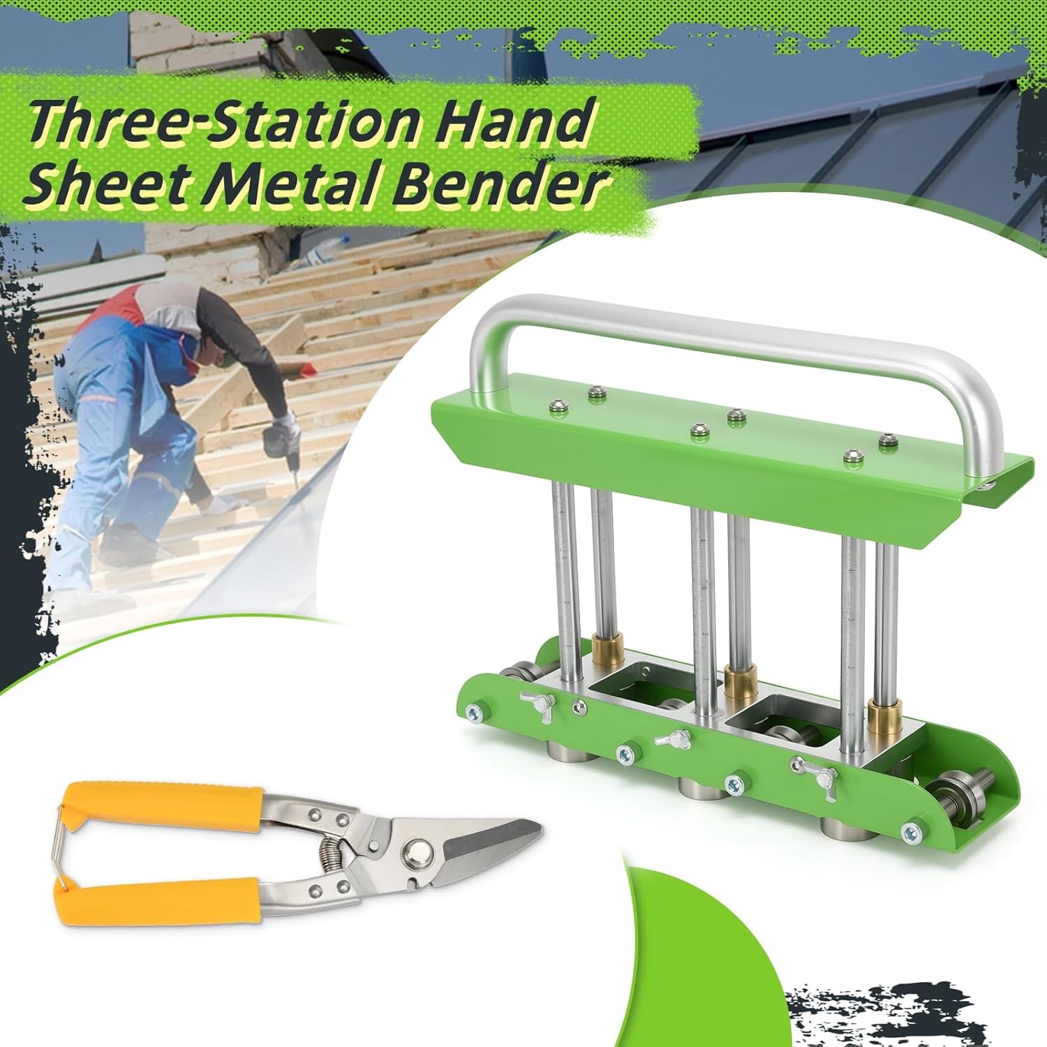 Adjustable Metal Bender Tool for Roofing – 0-90° Sheet Metal Roller