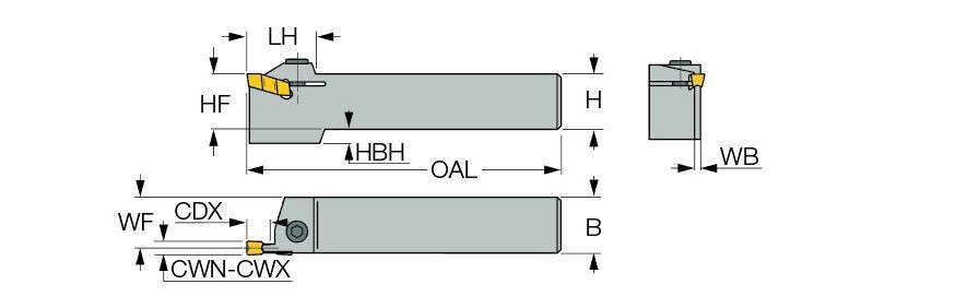 ISCAR GHDL-31.7-5 – Groove/Turn Indexable Holder