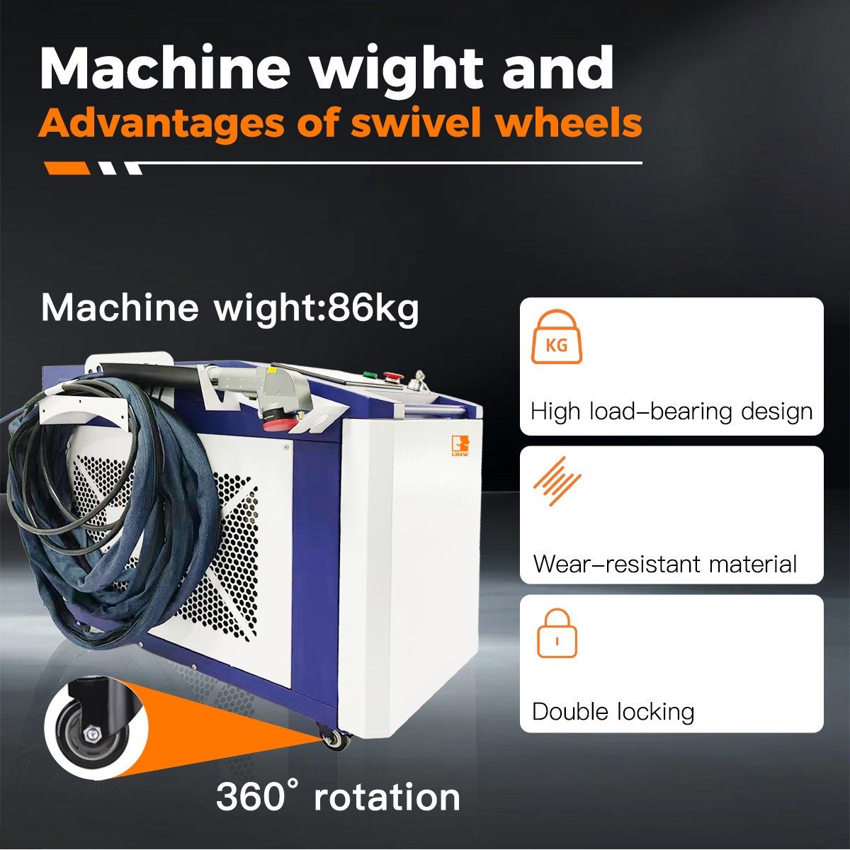 1500W water-cooled fiber optic continuous laser cleaning machine