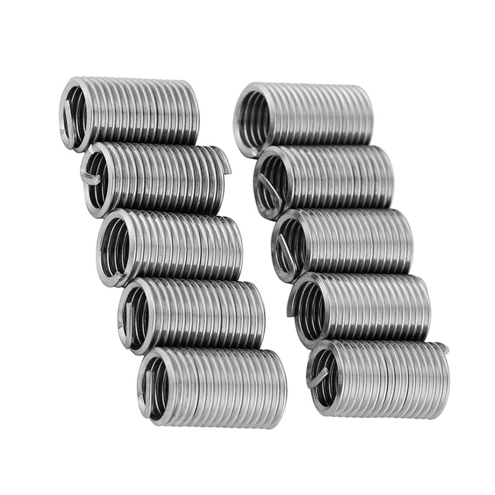 10 Pcs Stainless Steel Wire Screw Sleeve Inserts Thread Repair Kit M8x1.25x3D