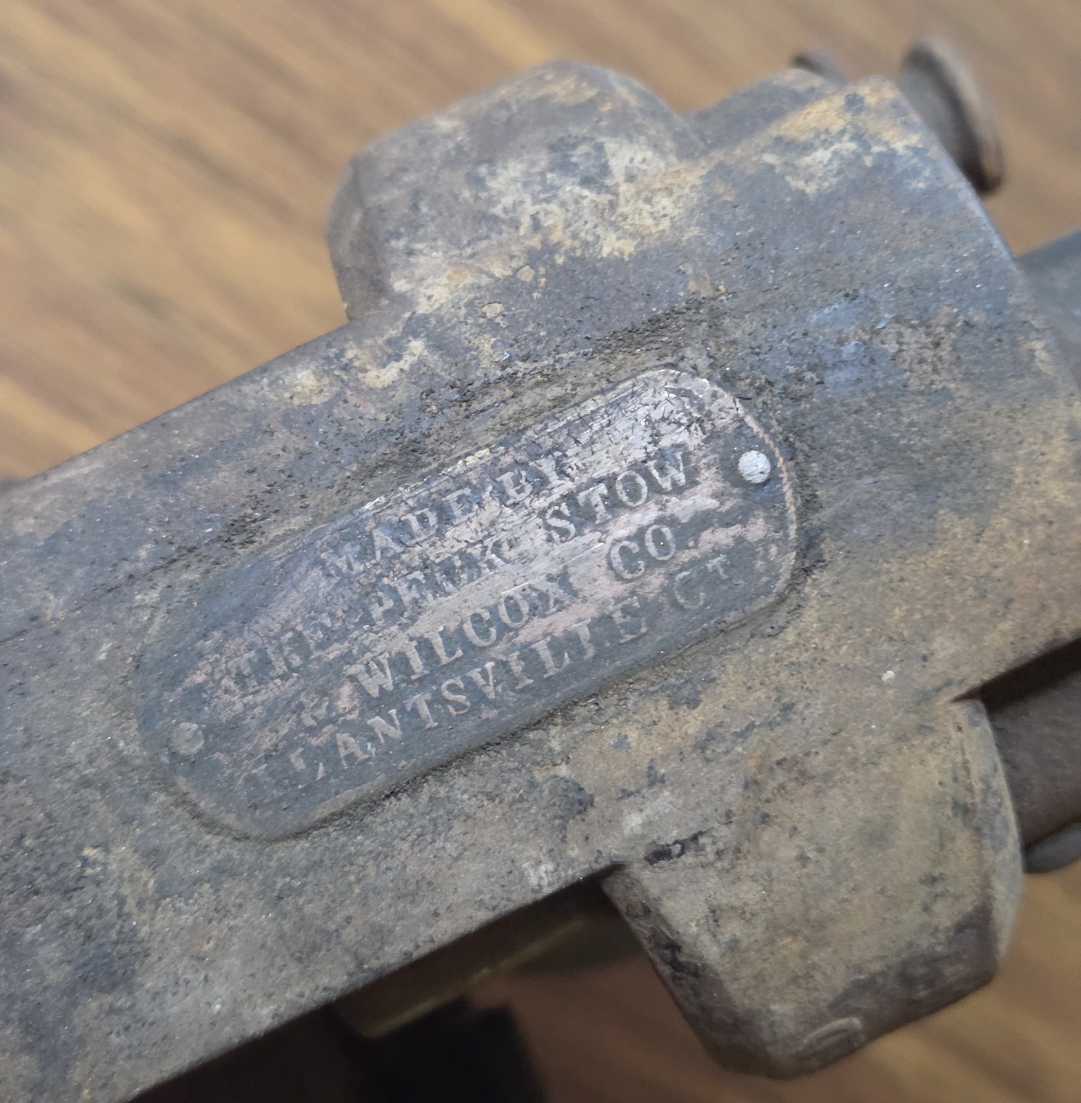 Peck Stow & Wilcox Tinsmith Burring Machine Hand Crank Sheet Metal Tool Antique