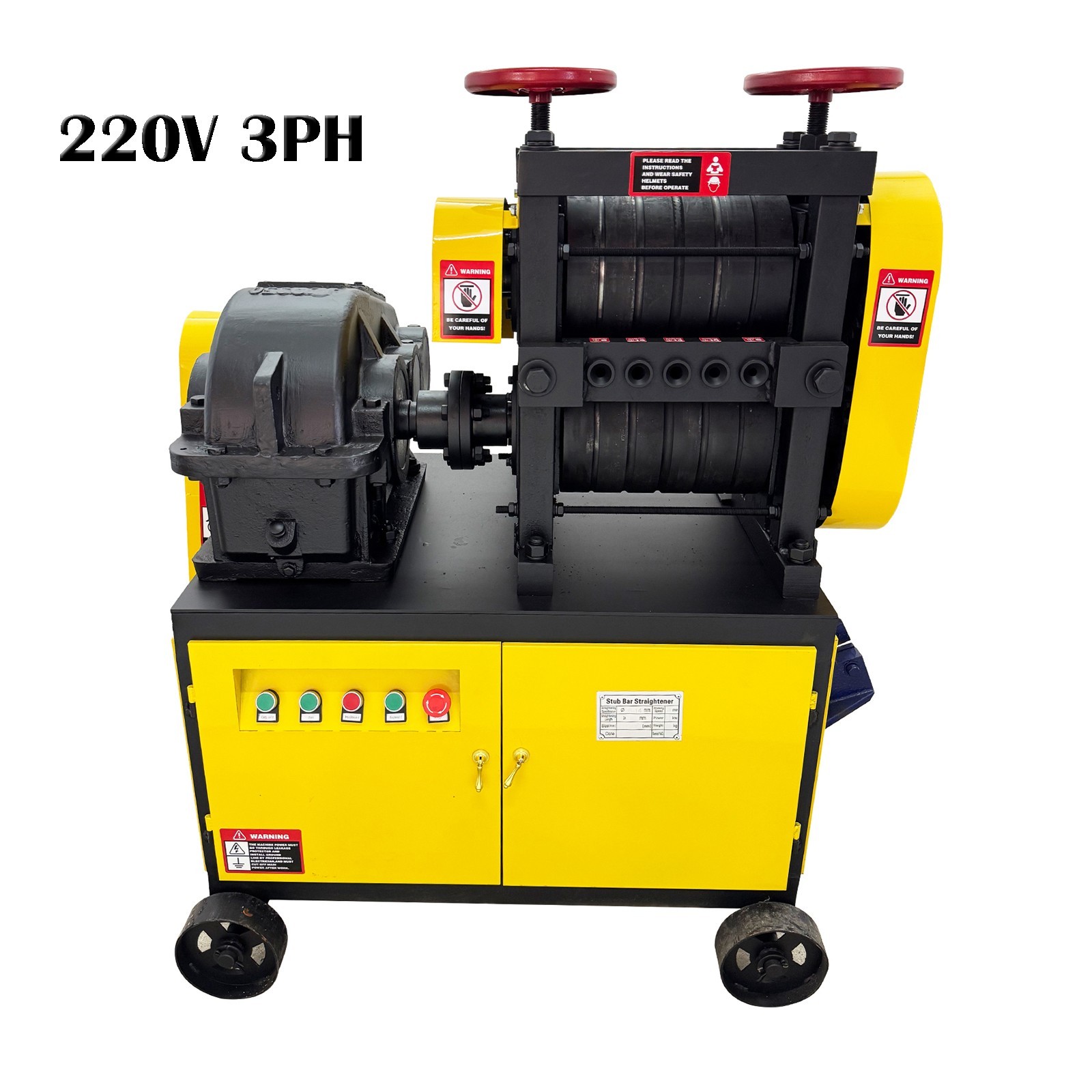 220V 3PH Heavy Duty Industrial Rebar Straightening and Cutting Machine 0.24-0.5″