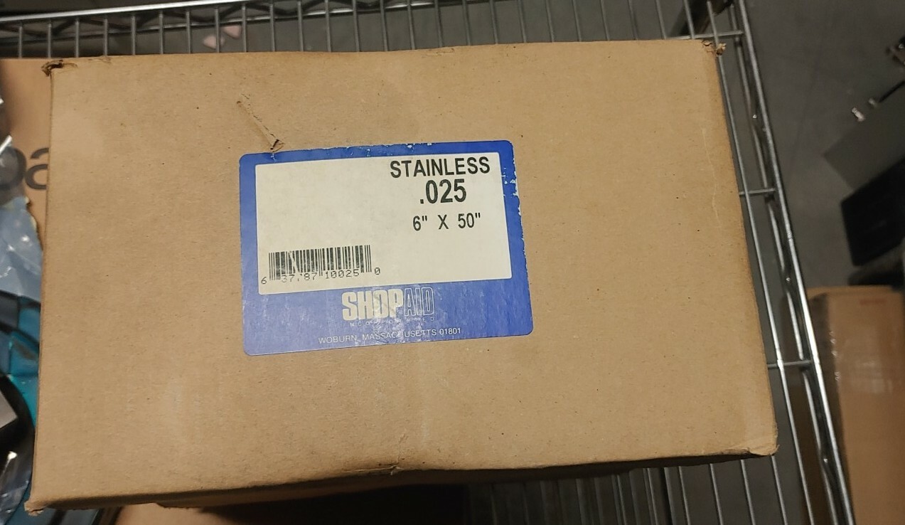 ShopAid 10025 .025″ 6″ x 50″ Stainless Steel Shim Stock Roll