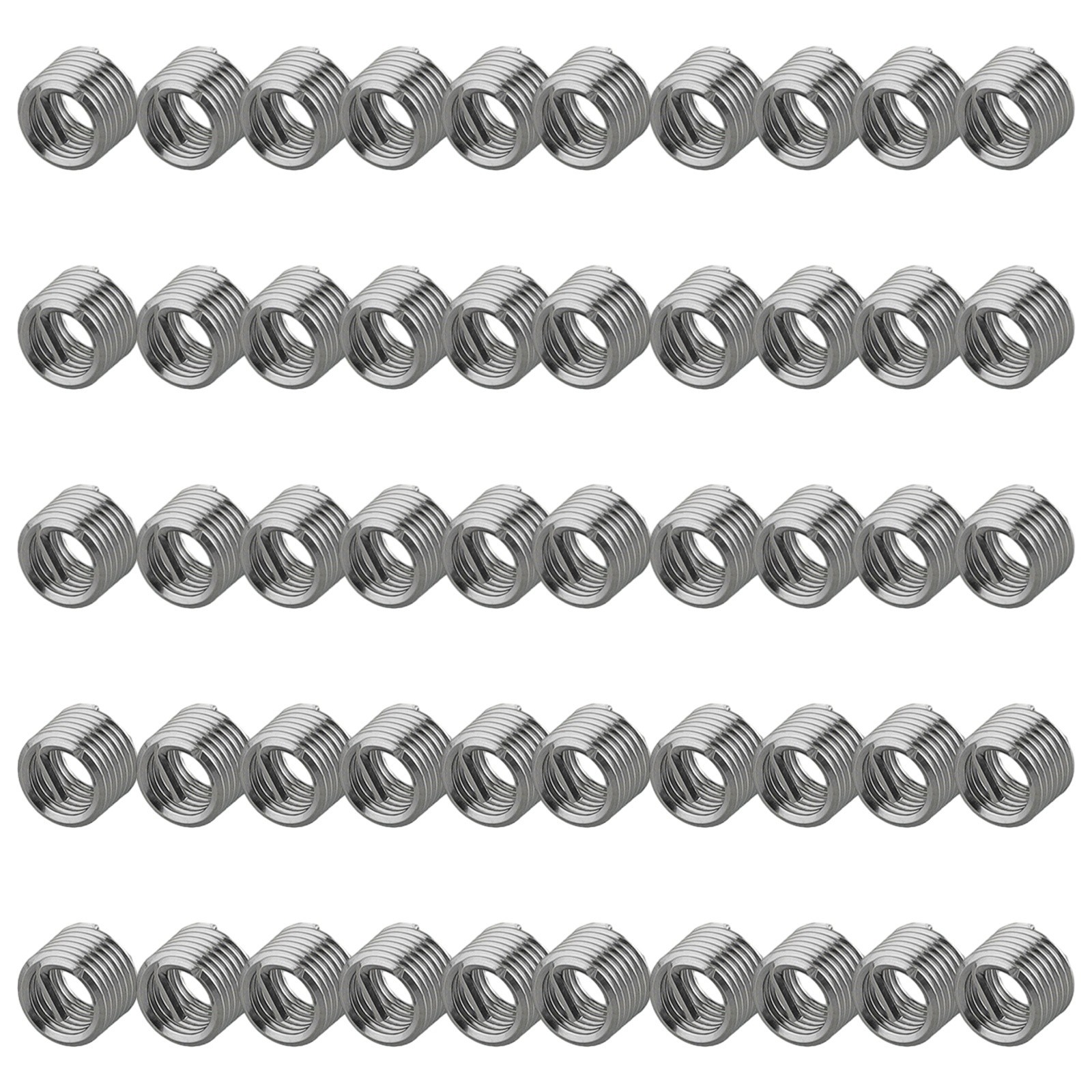 50pc 304 Stainless Steel M6 X 1.0 1.5D Insert Length Helicoil Wire Thread Insert