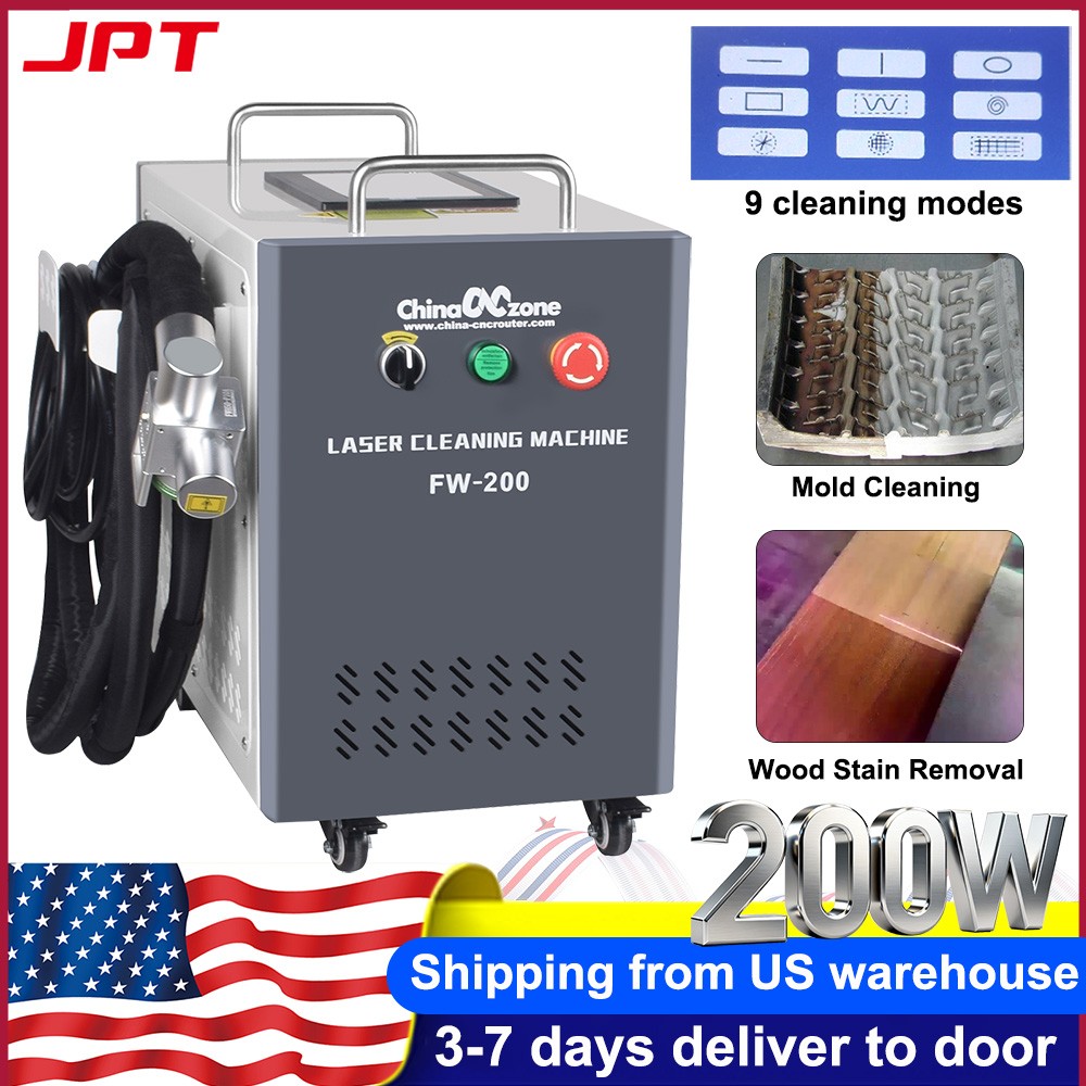 JPT 200W Portable Pulse Laser Cleaner Cleaning Machine For Wood Brick Removal