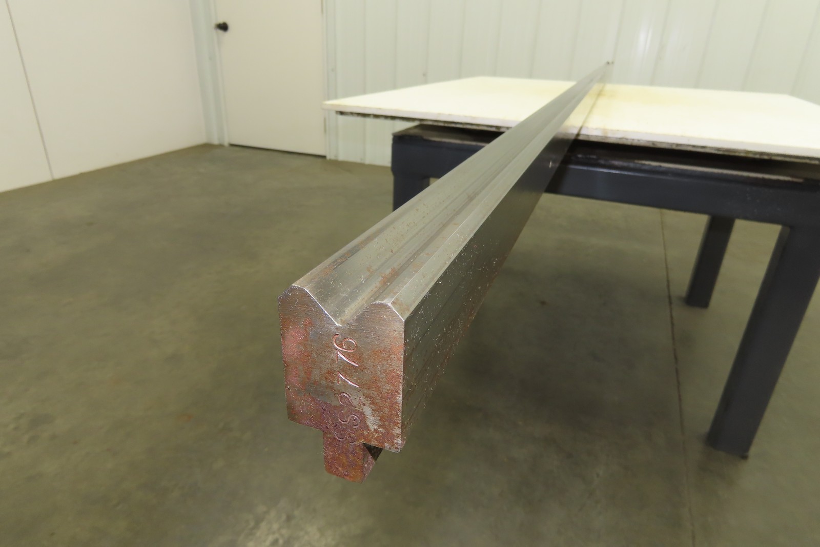Press Brake Die 120-1/2″ Long 90° V 1/2″ Tang 1-13/32″ W 1-3/4″ H 3/4×11/32″ V