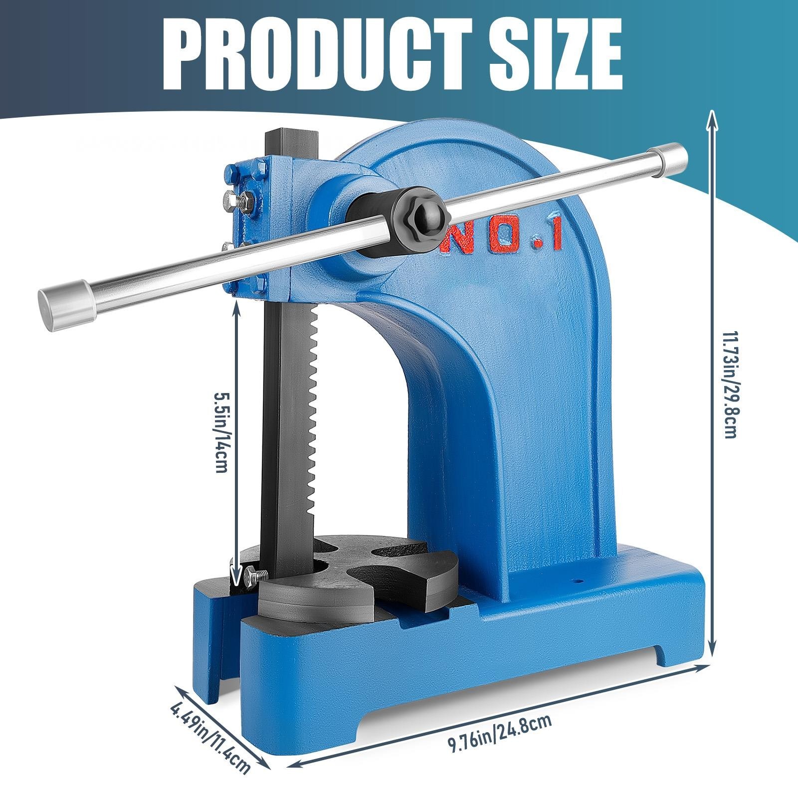 Cast Iron Manual Desktop Arbor Press, Heavy Precision Hand Press, for Stamping