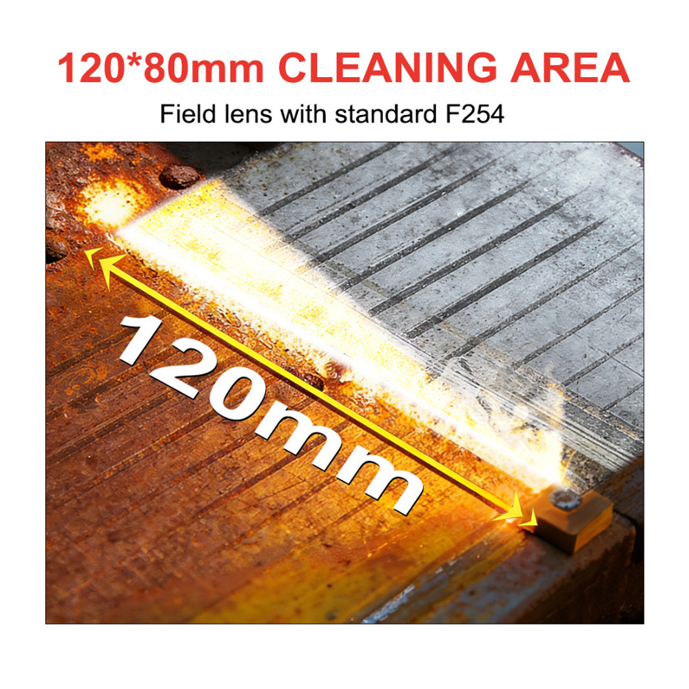 500W JPT 5MJ Pulsed Laser Cleaning Machine for Wood Metal Rust Oil Paint Remover