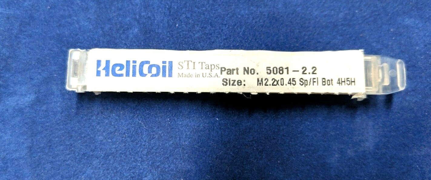 LOT OF 2 Helicoil 5081-2.2 TAP M2.2X0.45 Sp/FL BOT 4H5H 4H STI Taps (Lok-91)