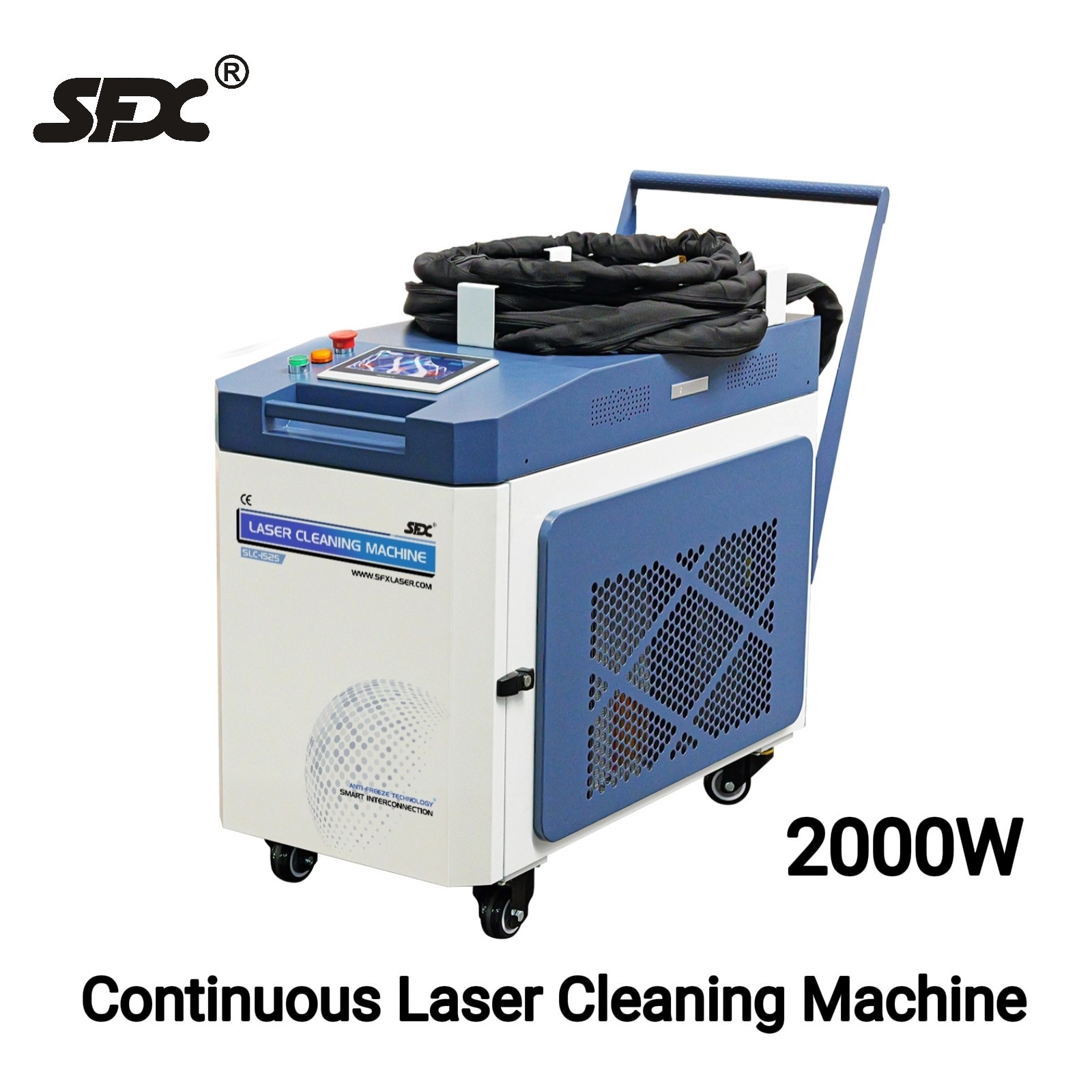 US Stock 2000W Fiber Laser Cleaning Machine Handheld Metal Rust Paint Remover